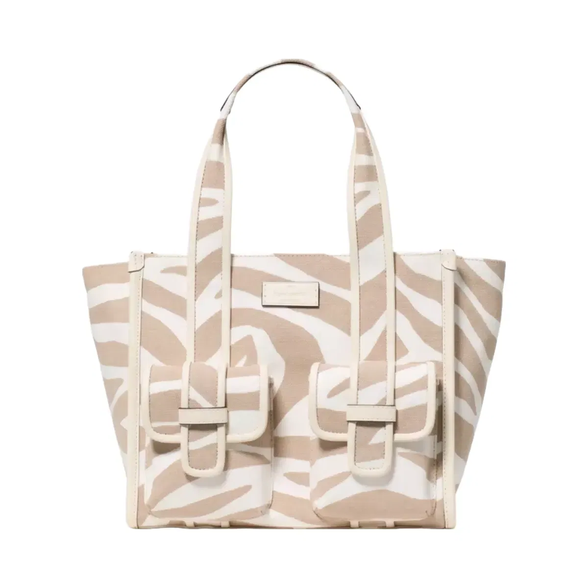 Kate Spade Kip Zebra Cargo Small Tote Bag Light Fawn Multi