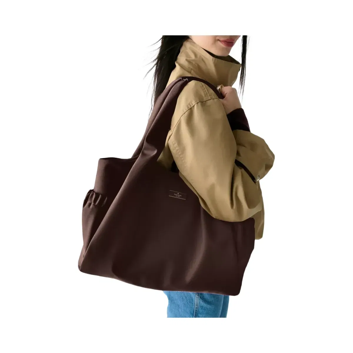 Kate Spade Carter Nylon Large Baby Bag Hot Fudge