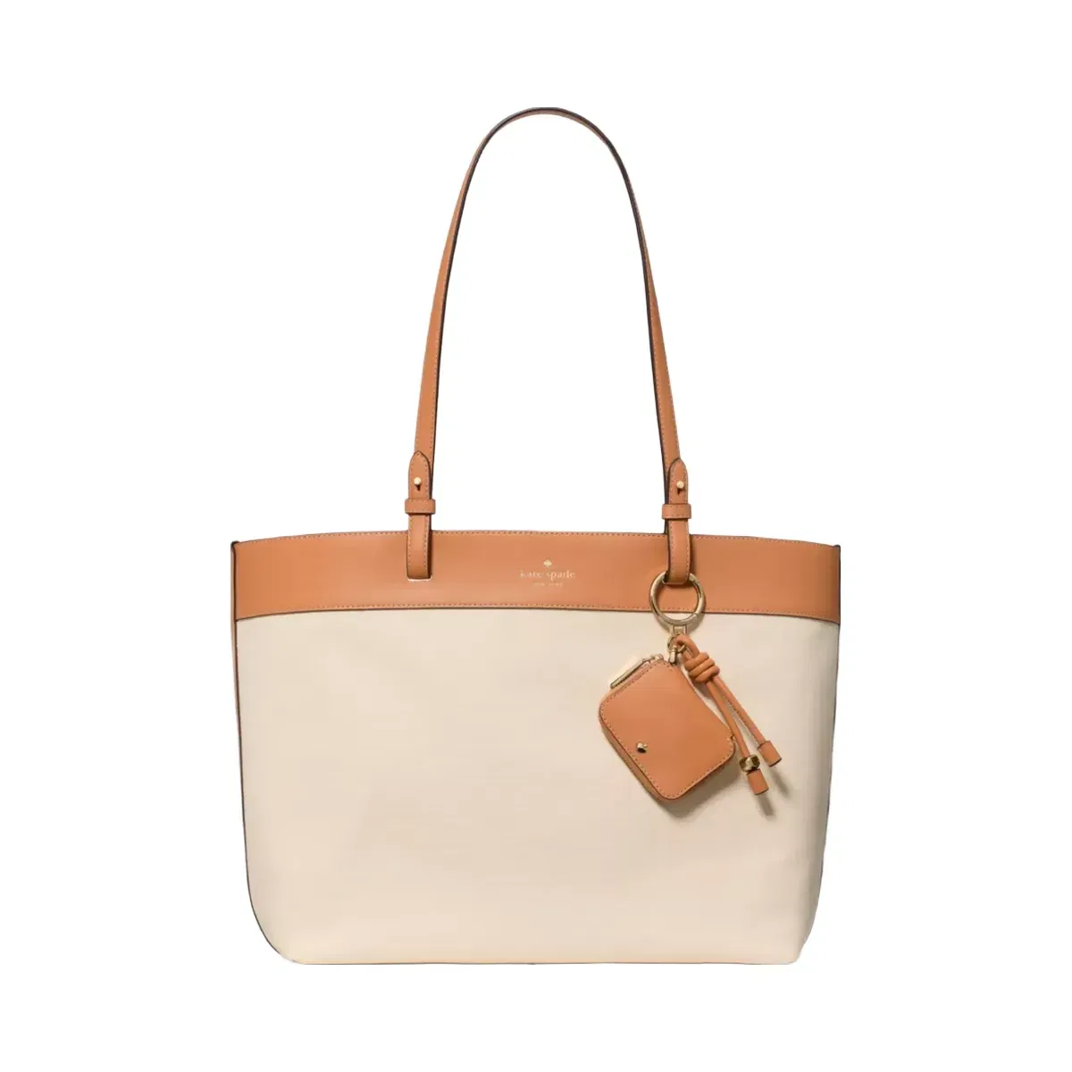 Kate Spade Tessa Tote Bag With Charm Light Saddle Multi