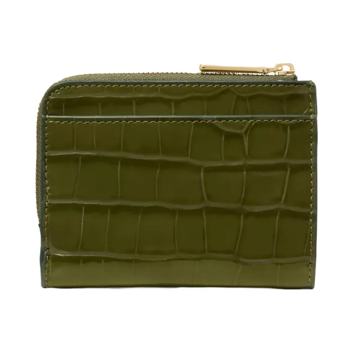 Kate Spade Croc Embossed Small L-zip Wallet Enchanted Green