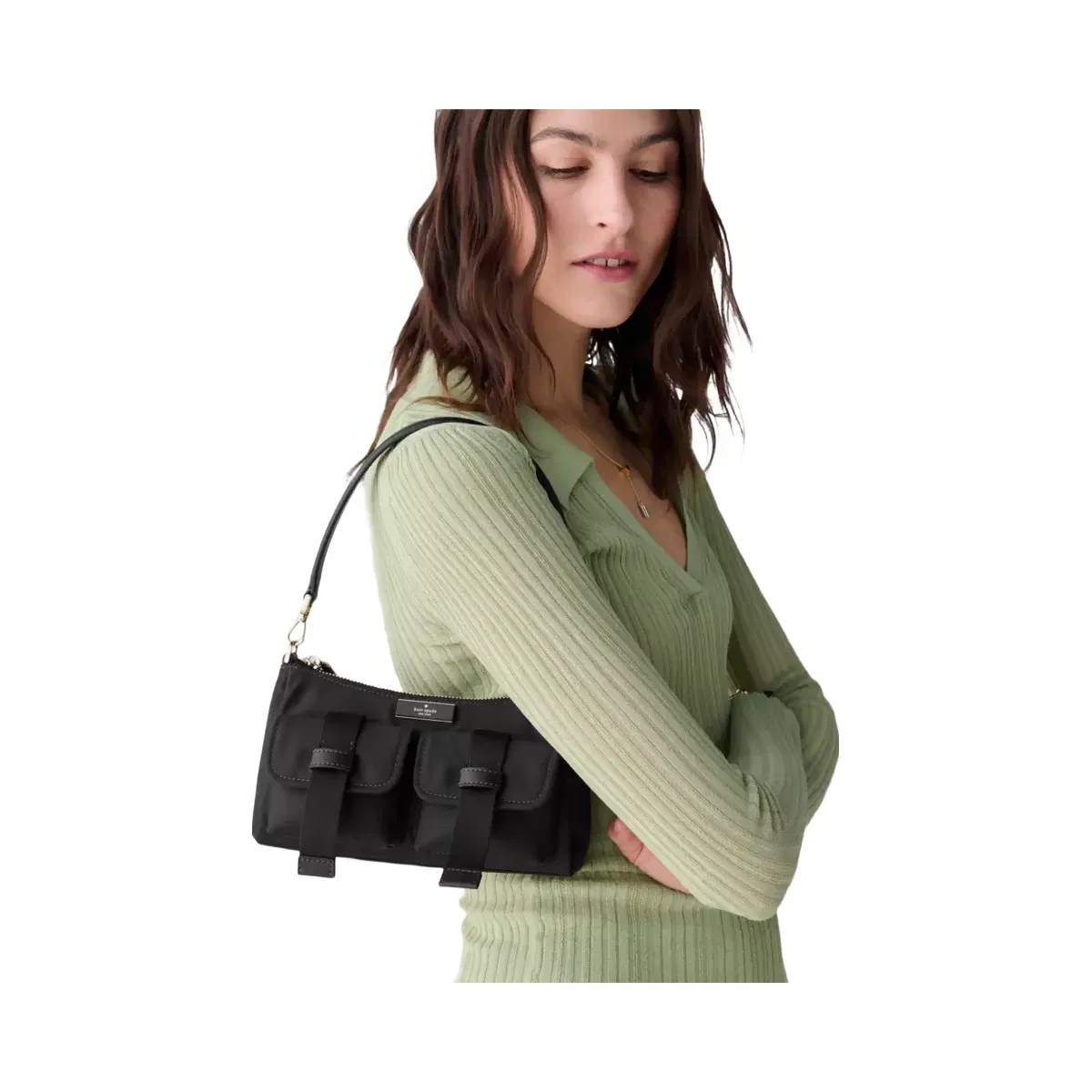 Kate Spade Carter Nylon Cargo Crossbody Bag Black