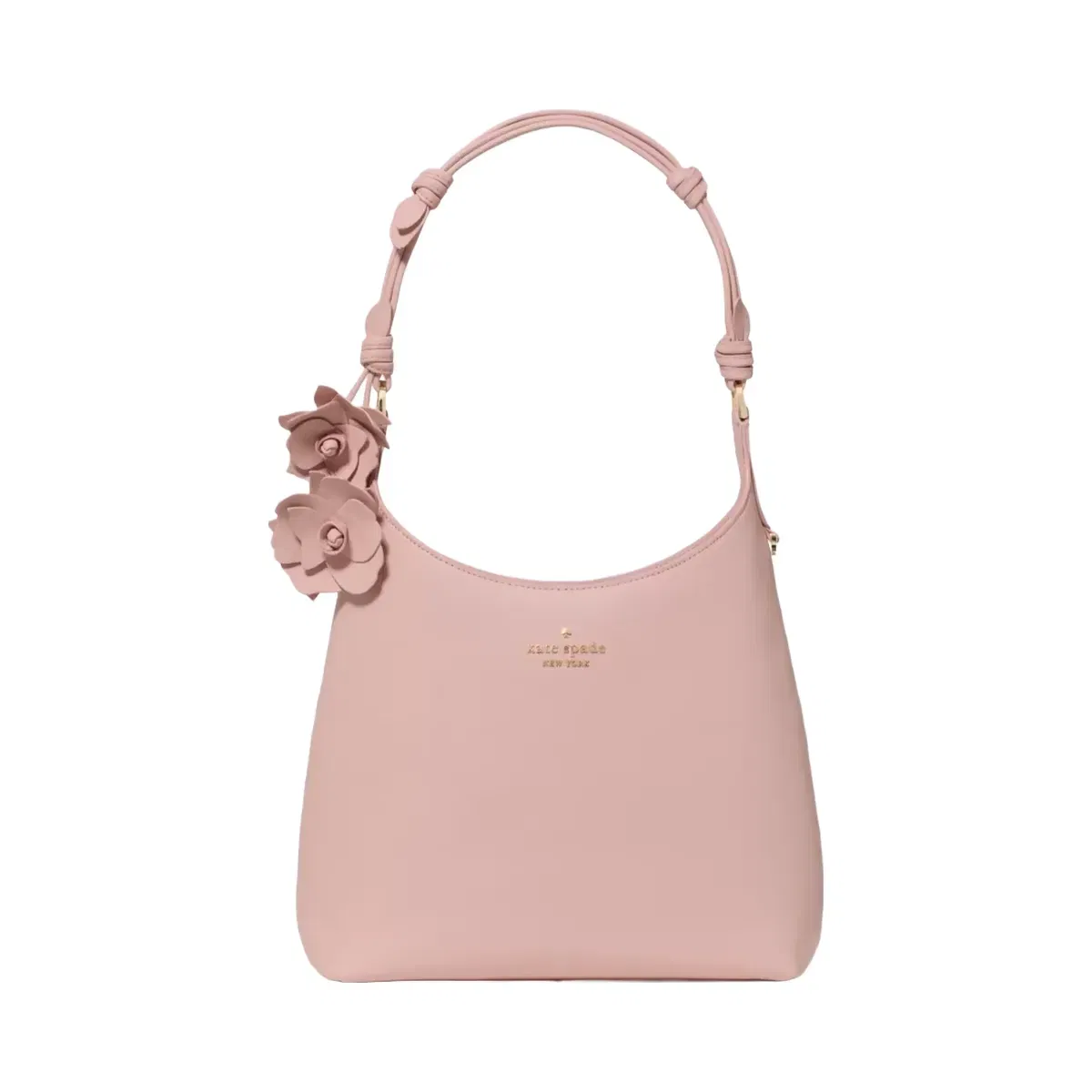 Kate Spade 454 Floral Handle Small Shoulder Bag Rose Smoke