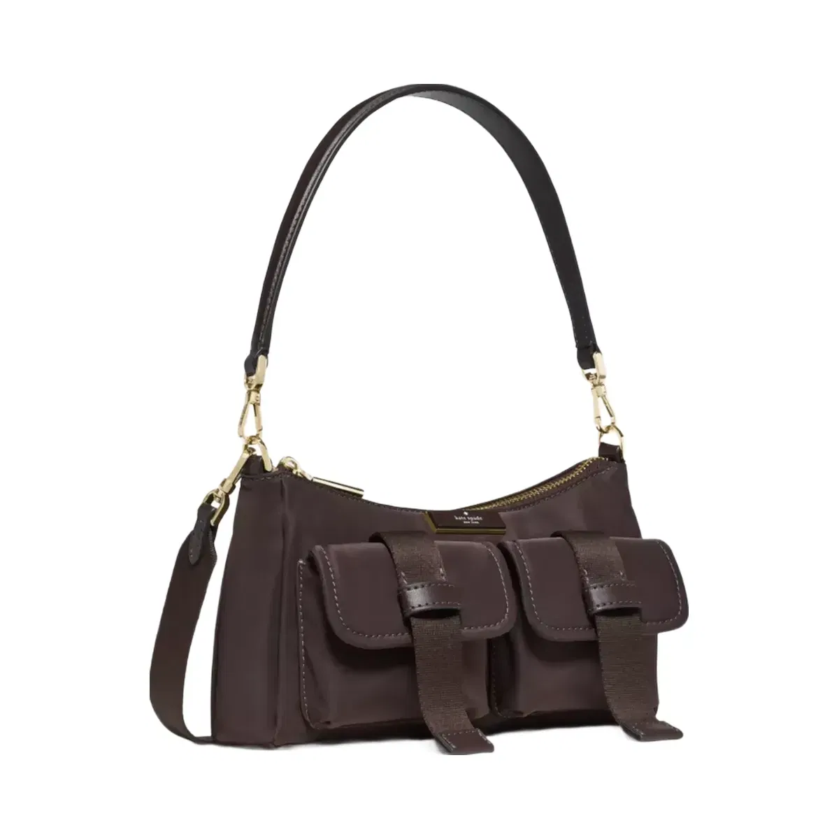 Kate Spade Carter Nylon Cargo Crossbody Bag Hot Fudge