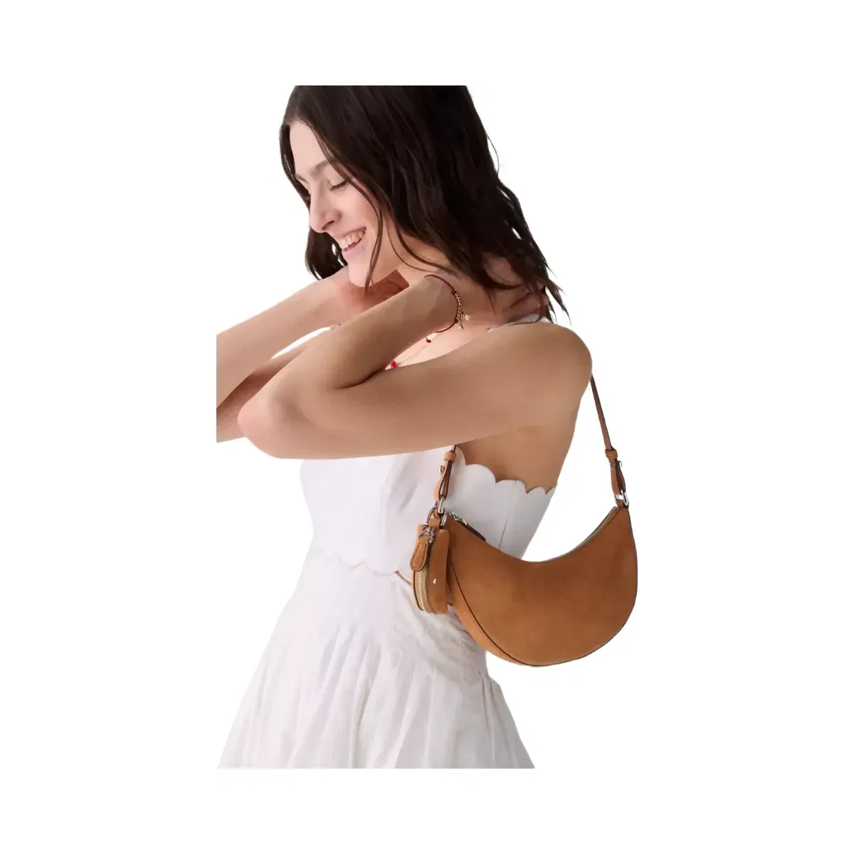 Kate Spade Duo Suede Mini Shoulder Bag Garden Soil