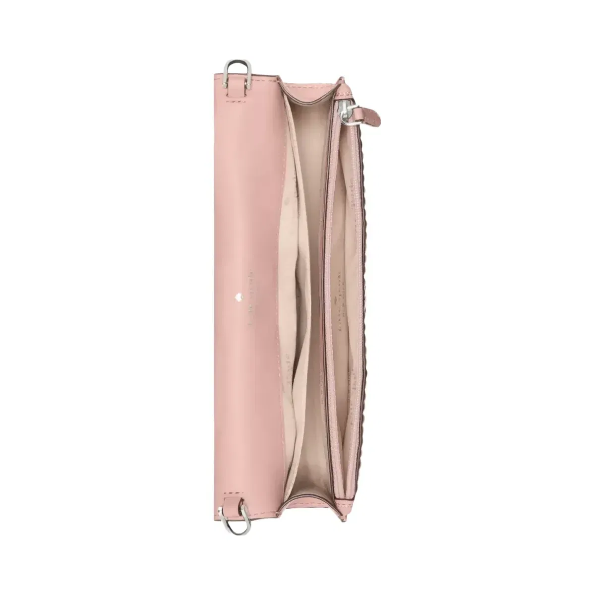 Kate Spade Scarlett Shiny Quilted Wallet On Chain Rose Smoke