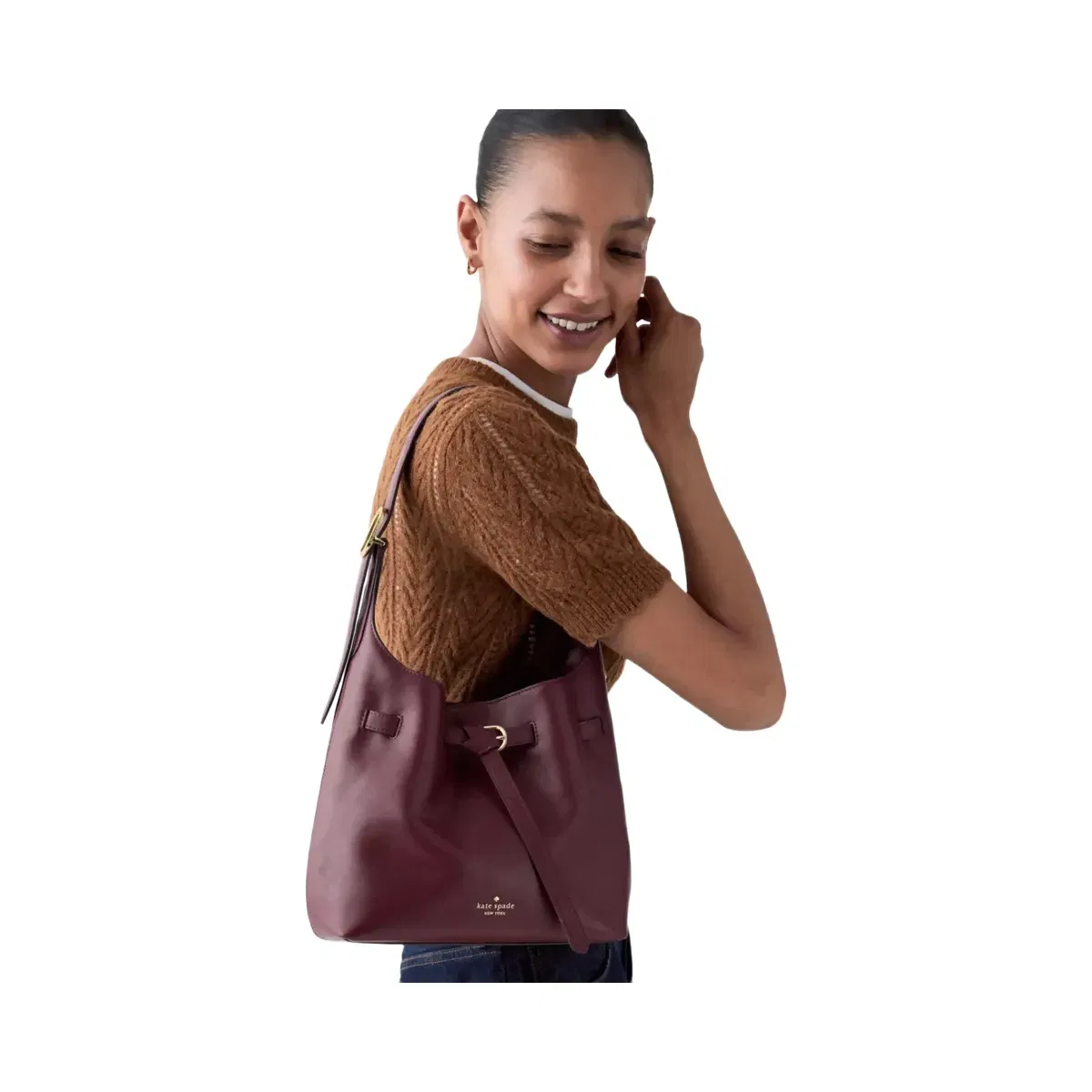 Kate Spade 454 Belted Small Shoulder Bag Grenache