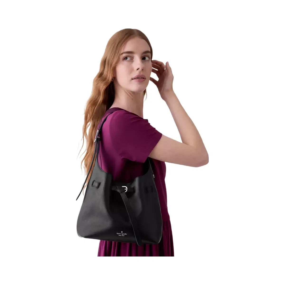 Kate Spade 454 Belted Small Shoulder Bag Black