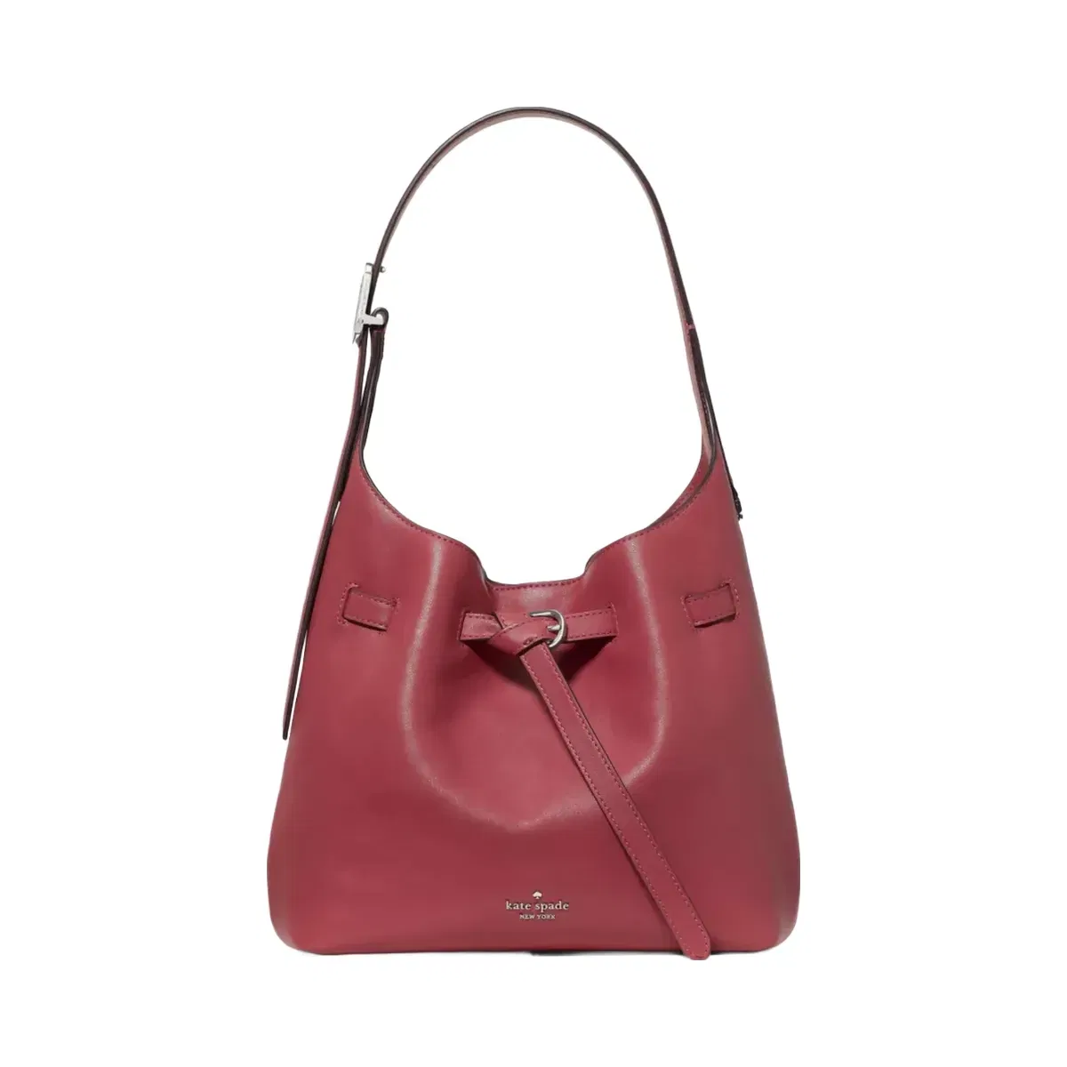 Kate Spade 454 Belted Small Shoulder Bag Red Jasper