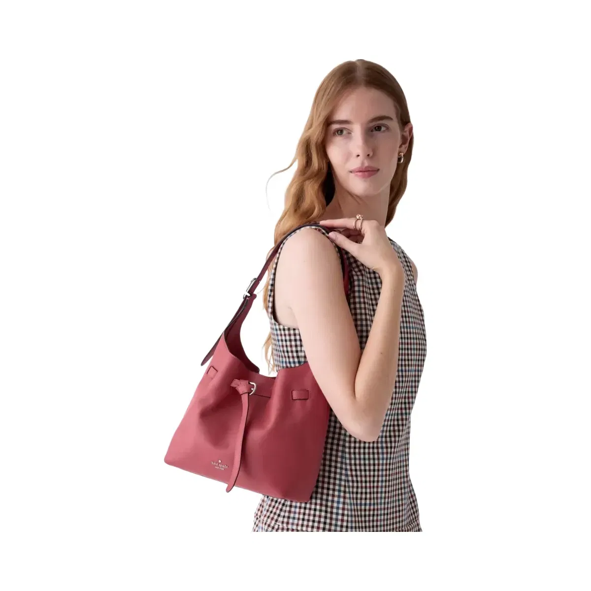 Kate Spade 454 Belted Small Shoulder Bag Red Jasper