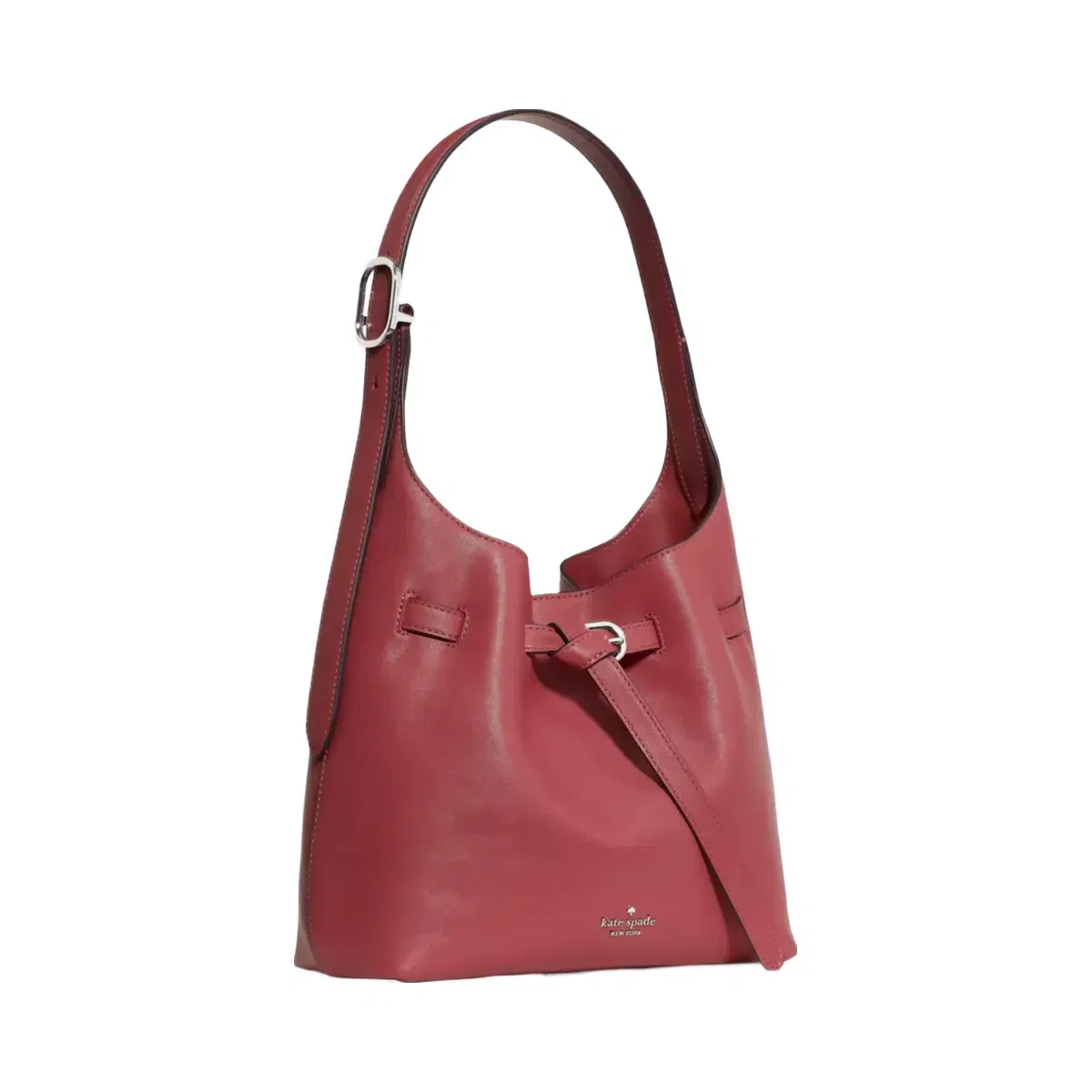 Kate Spade 454 Belted Small Shoulder Bag Red Jasper