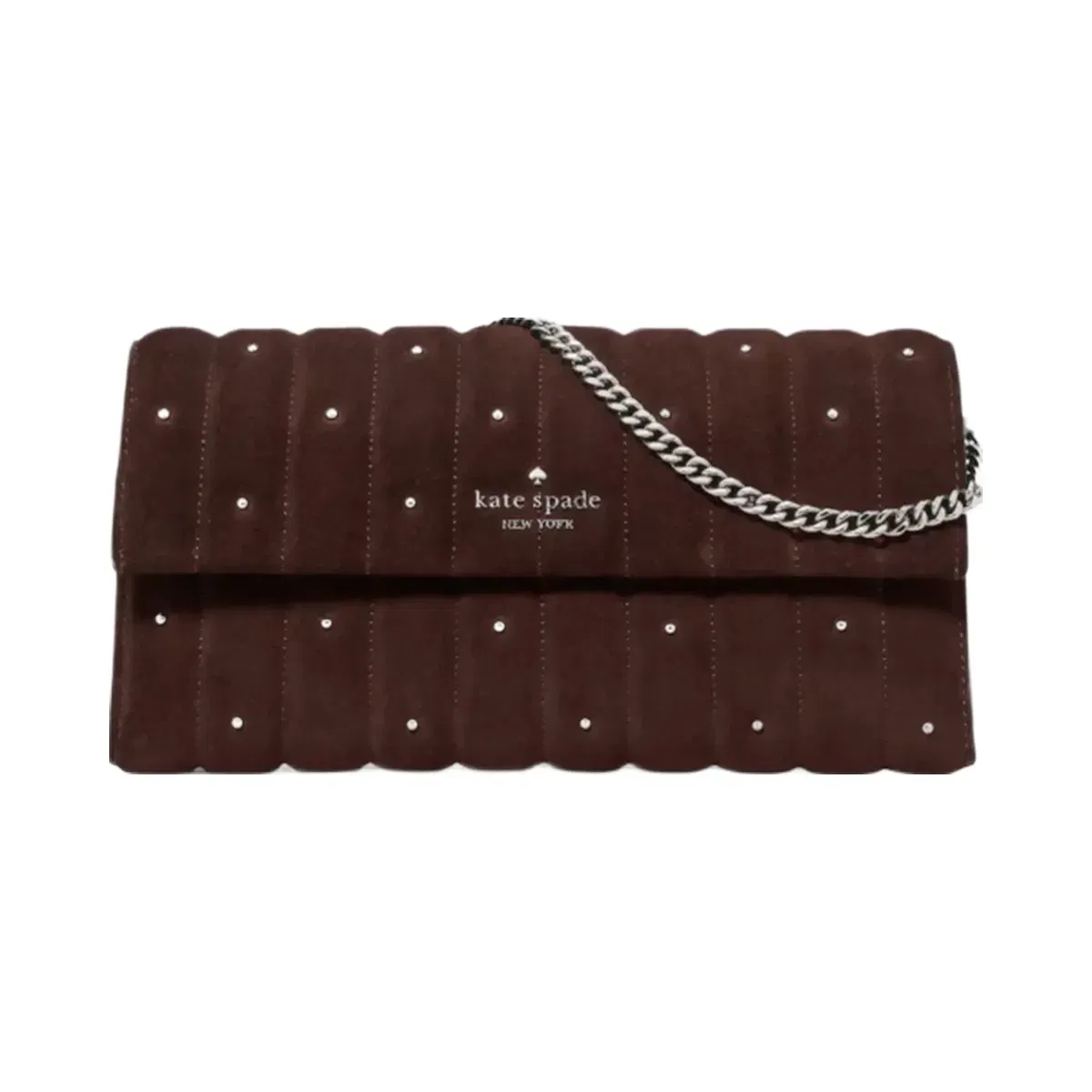 Kate Spade Scarlett Quilted Suede Wallet On Chain