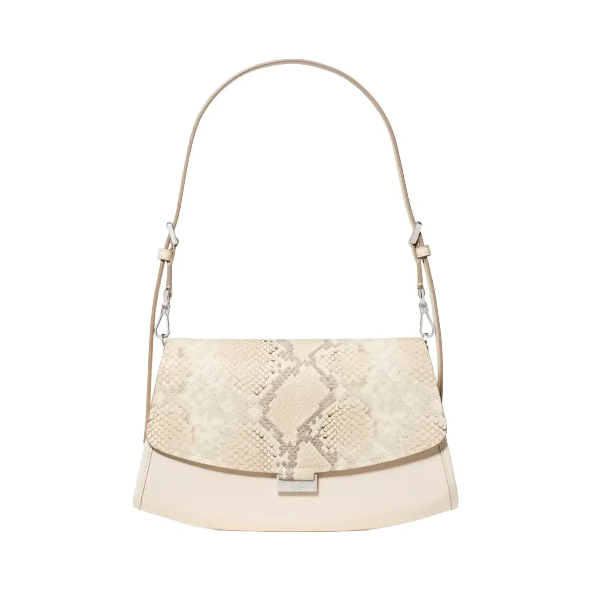 Kate Spade Ali Snake Embossed Shoulder Bag Natural Multi
