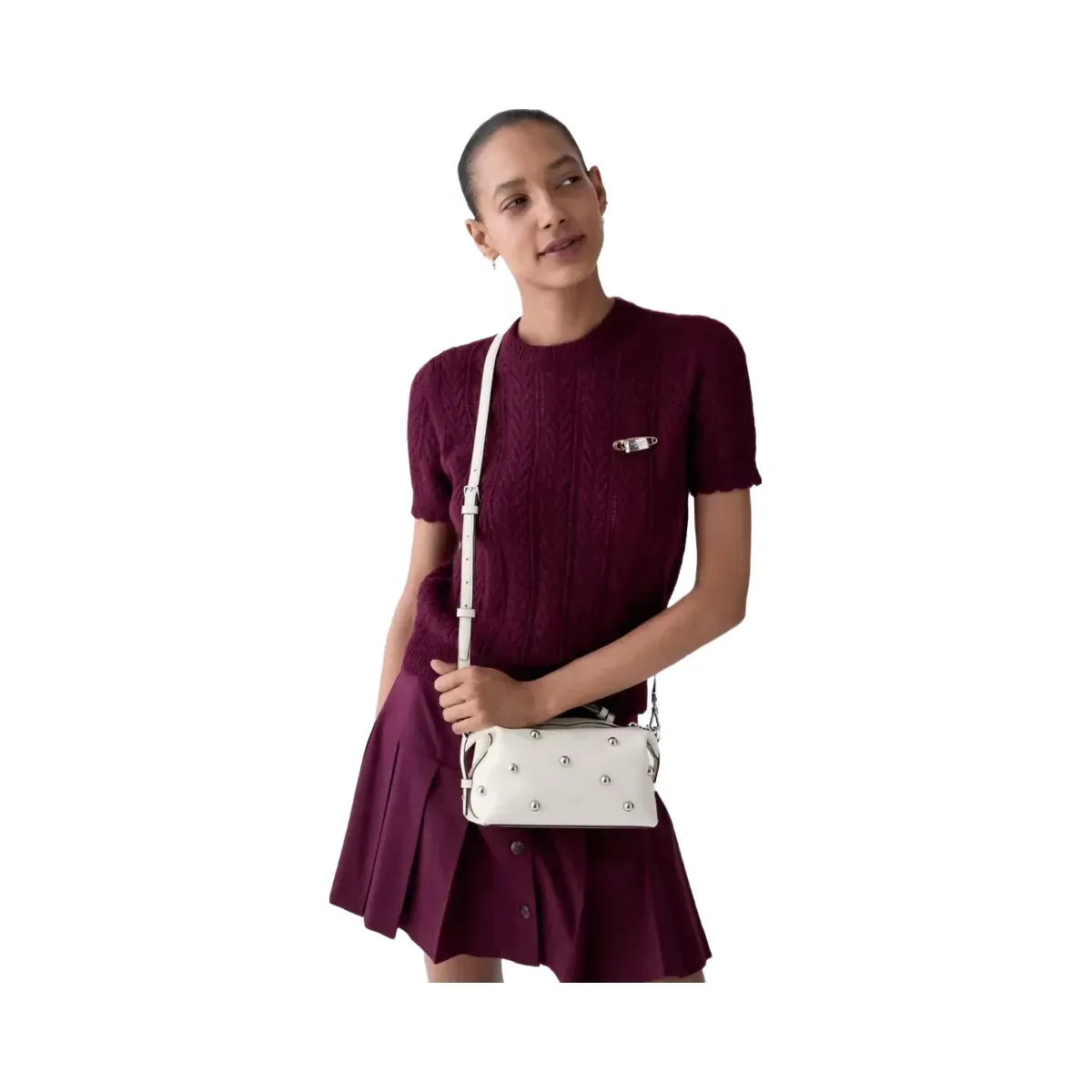 Kate Spade Billie Studded Crossbody Bag Meringue