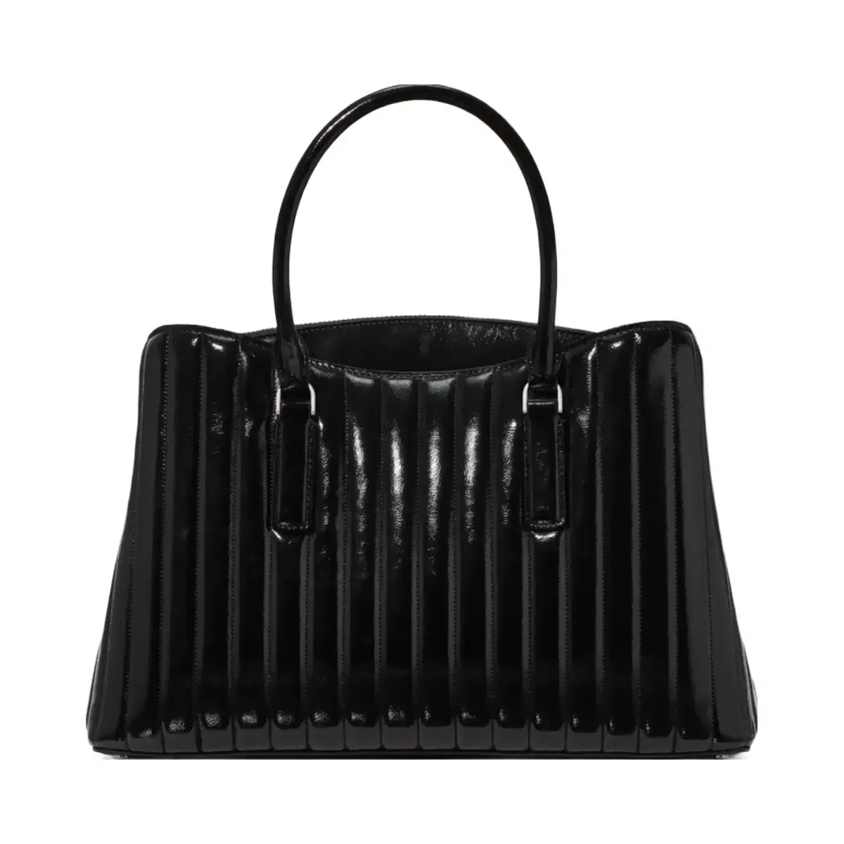 Kate Spade Thompson Street Shiny Quilted Satchel Bag Black