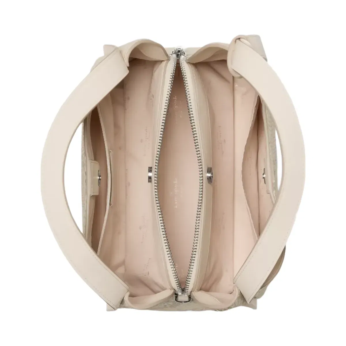 Kate Spade Knott Snake Embossed Carryall Bag Natural Multi