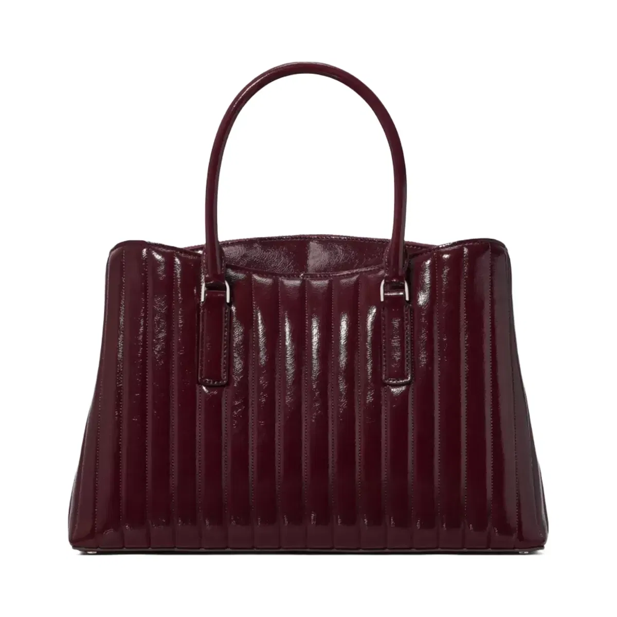 Kate Spade Thompson Street Shiny Quilted Satchel Bag Grenache