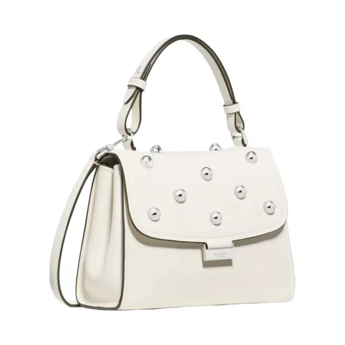 Kate Spade Riley Studded Small Top Handle Bag Meringue