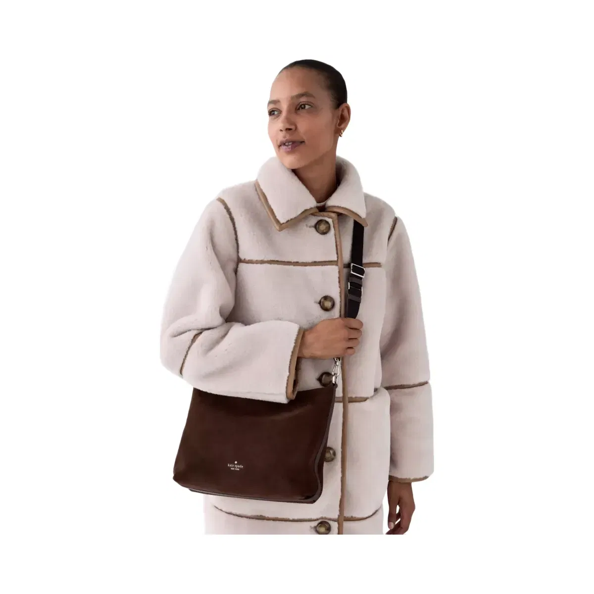 Kate Spade Lenox Large Crossbody Bag Hot Fudge