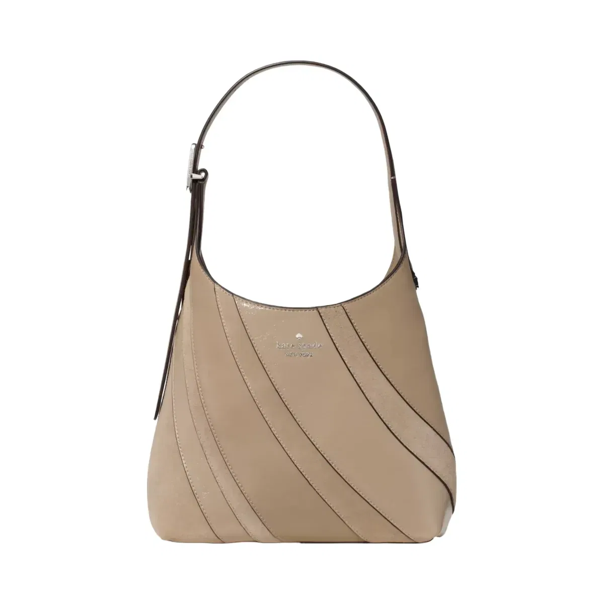 Kate Spade 454 Suede Mix Small Shoulder Bag Timeless Taupe