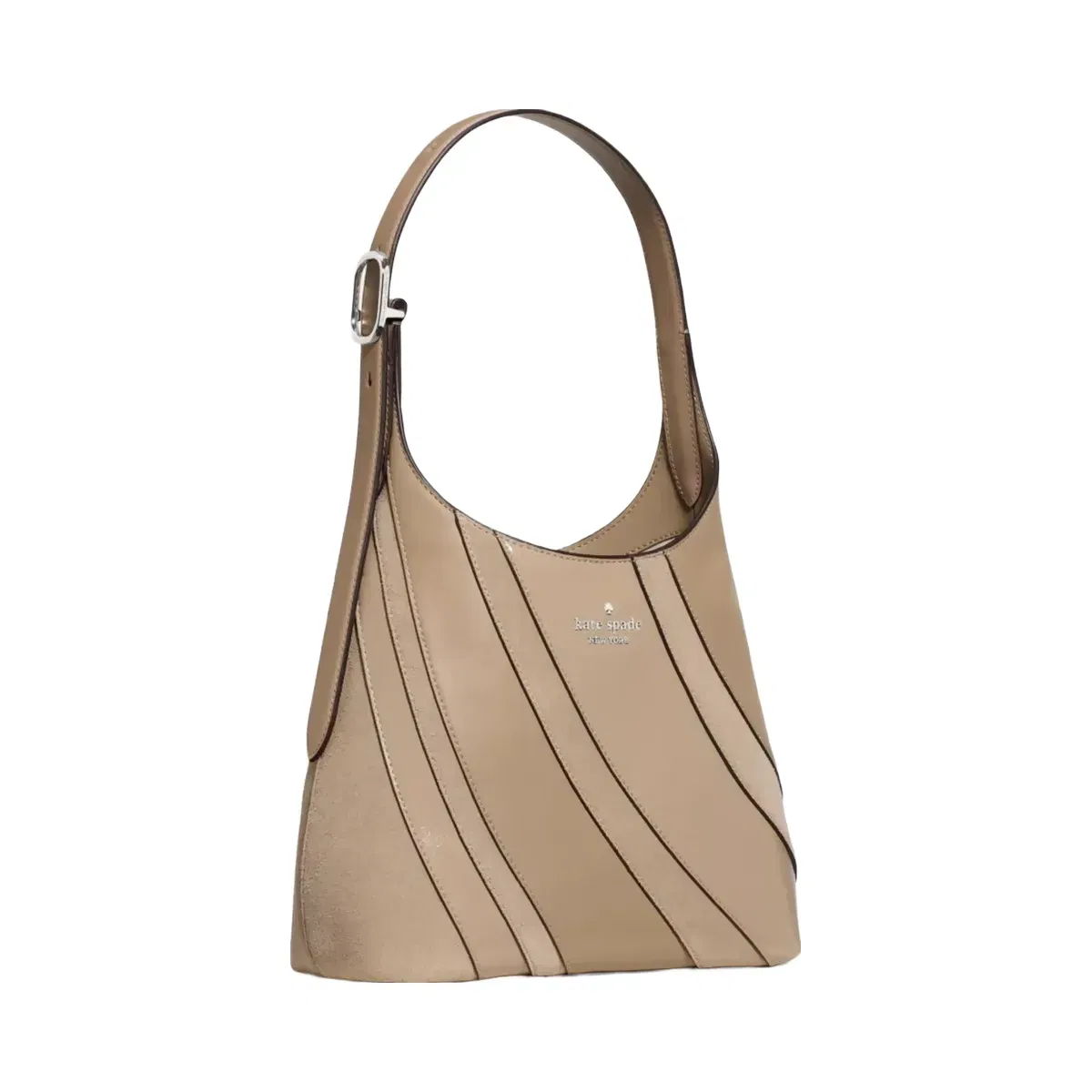Kate Spade 454 Suede Mix Small Shoulder Bag Timeless Taupe