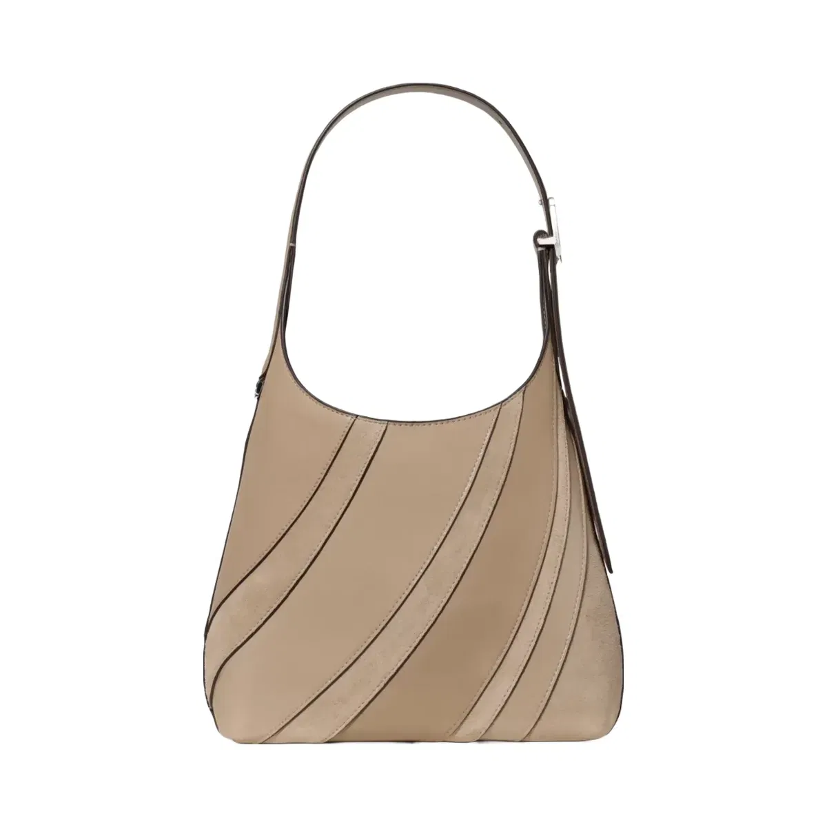 Kate Spade 454 Suede Mix Small Shoulder Bag Timeless Taupe