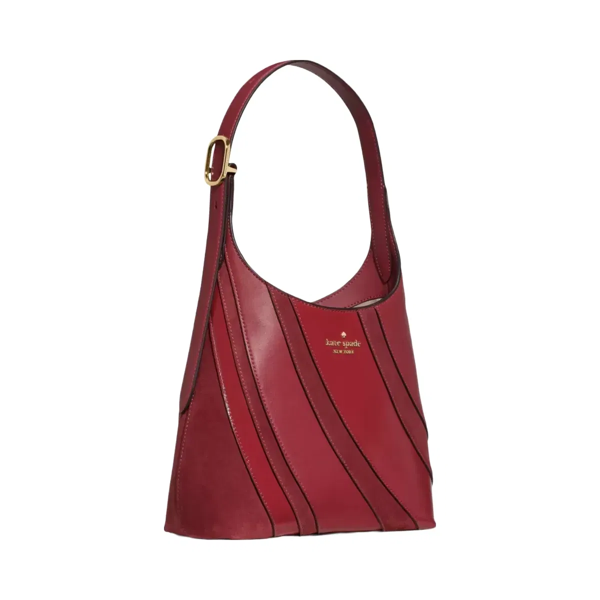 Kate Spade 454 Suede Mix Small Shoulder Bag Red Jasper