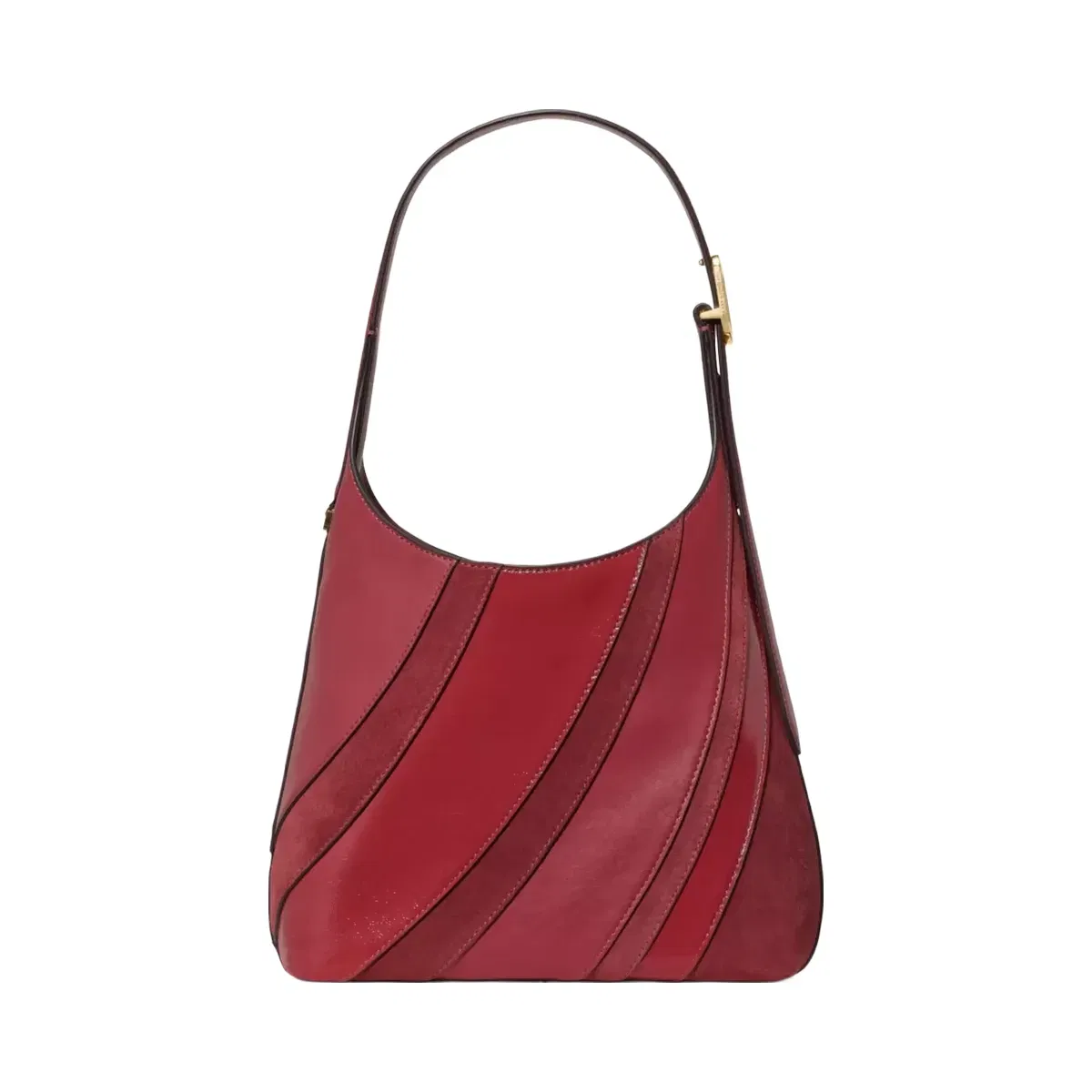 Kate Spade 454 Suede Mix Small Shoulder Bag Red Jasper
