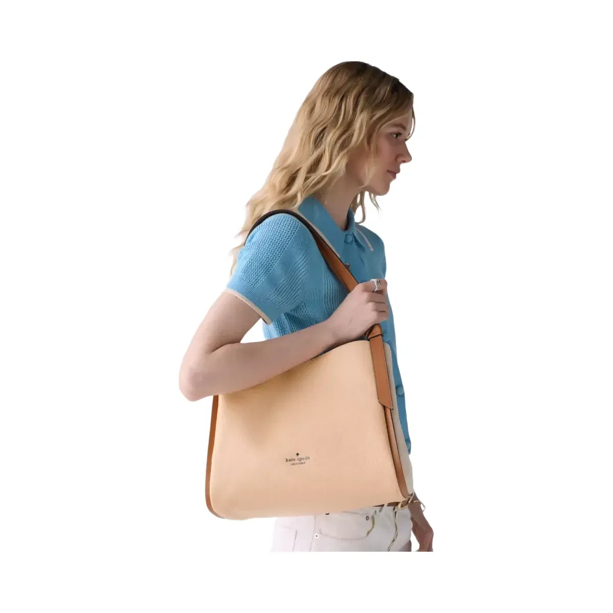 Kate Spade Knott Colorblock Large Carryall Crisp Peach Multi
