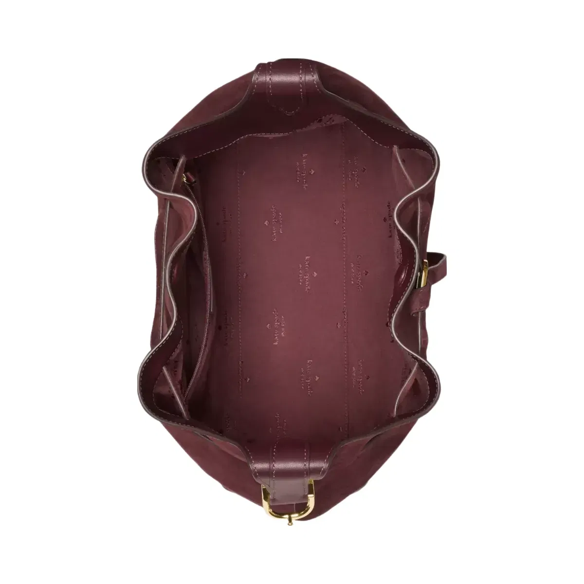 Kate Spade 454 Suede Belted Large Shoulder Bag Grenache
