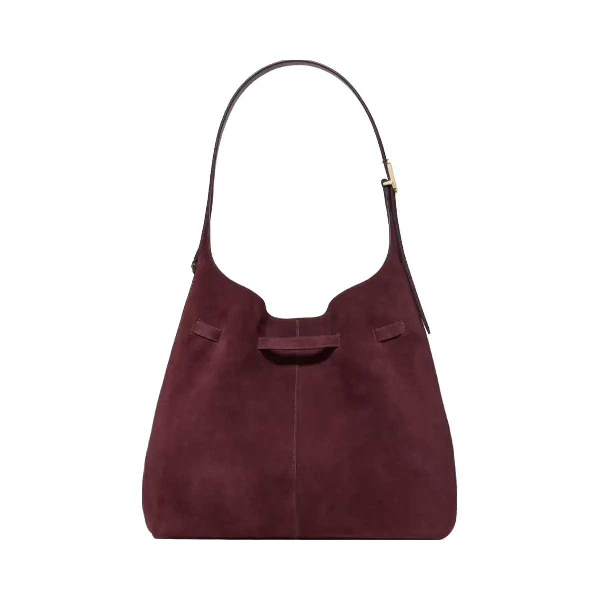 Kate Spade 454 Suede Belted Large Shoulder Bag Grenache