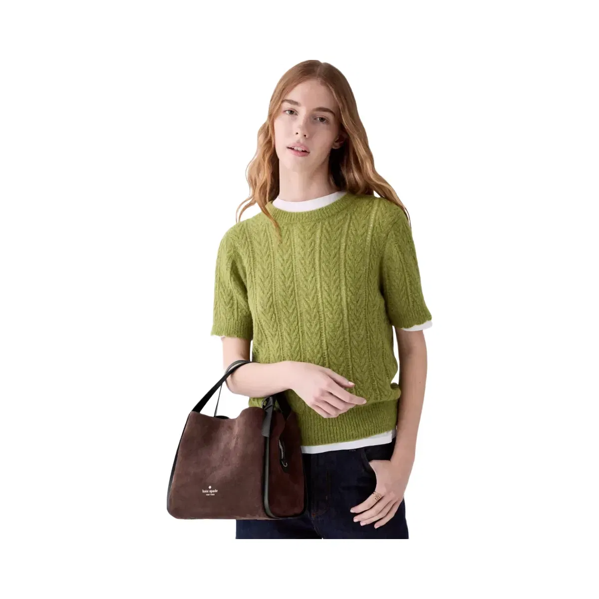 Kate Spade Knott Suede Carryall Bag Hot Fudge