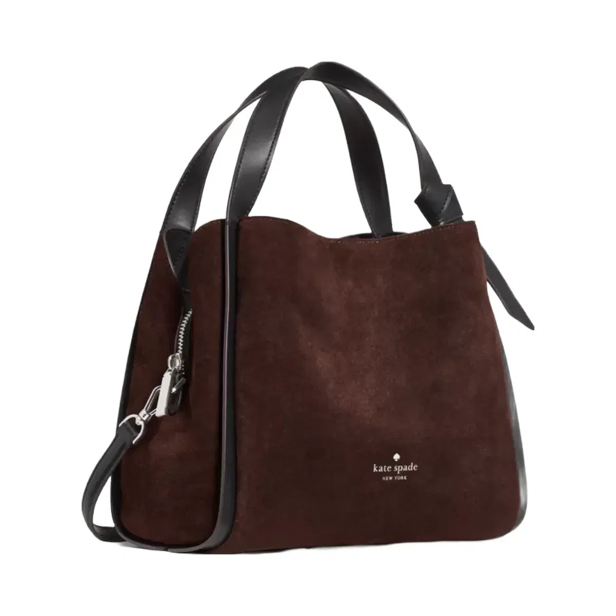 Kate Spade Knott Suede Carryall Bag Hot Fudge