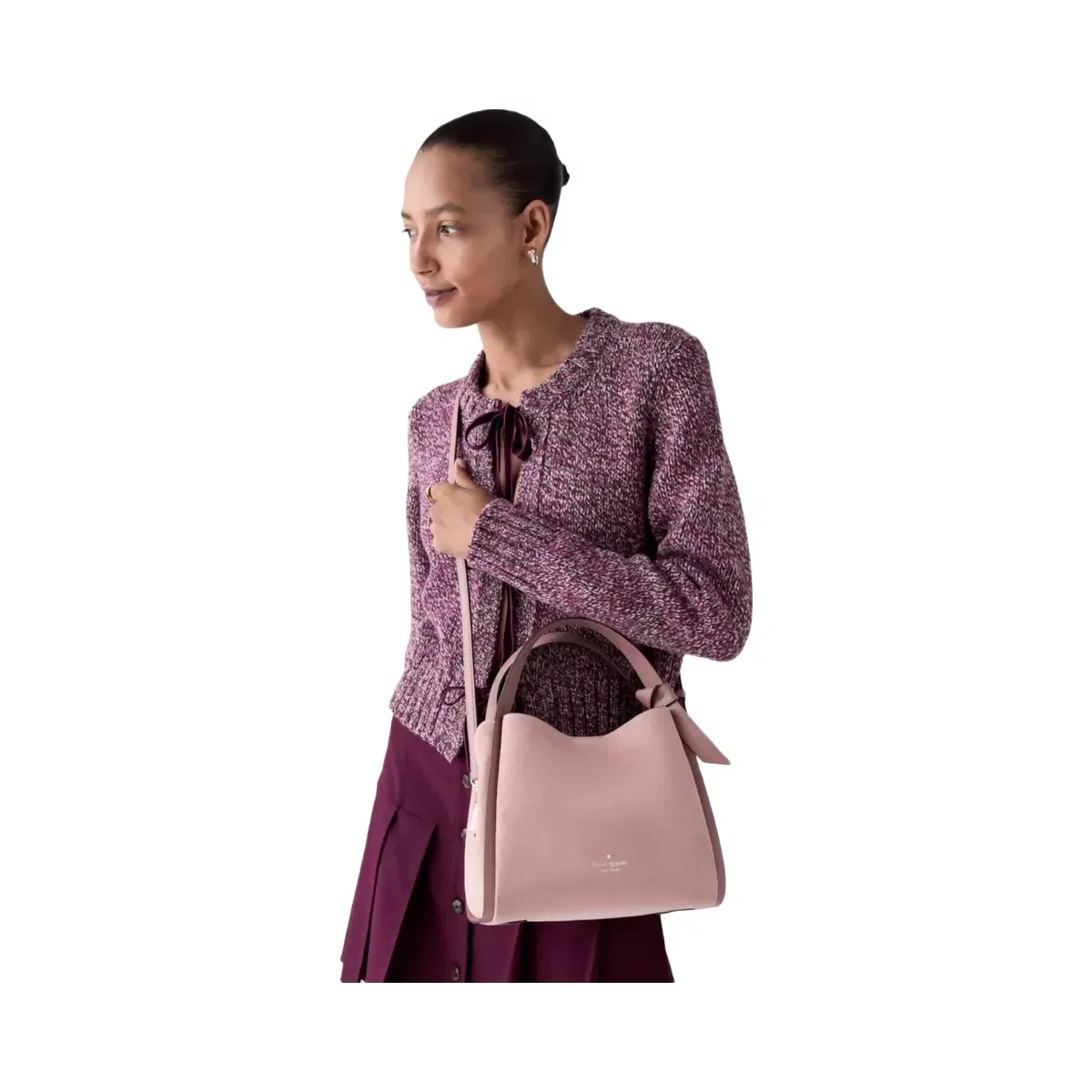 Kate Spade Knott Suede Carryall Bag Dusk Rose