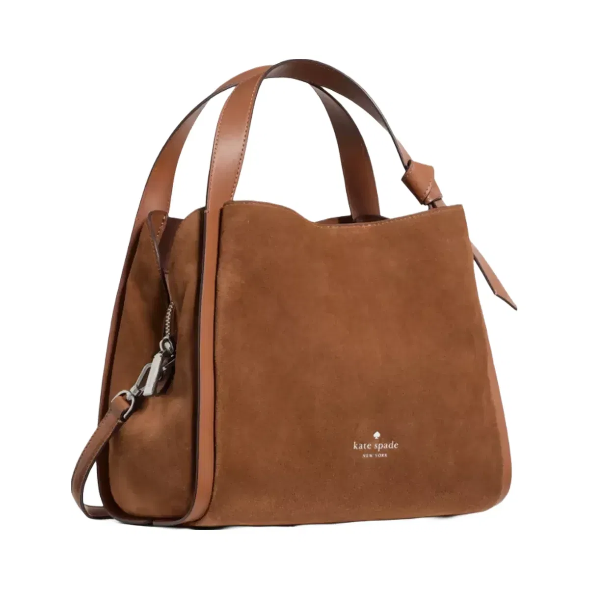 Kate Spade Knott Suede Carryall Bag Warm Gingerbread