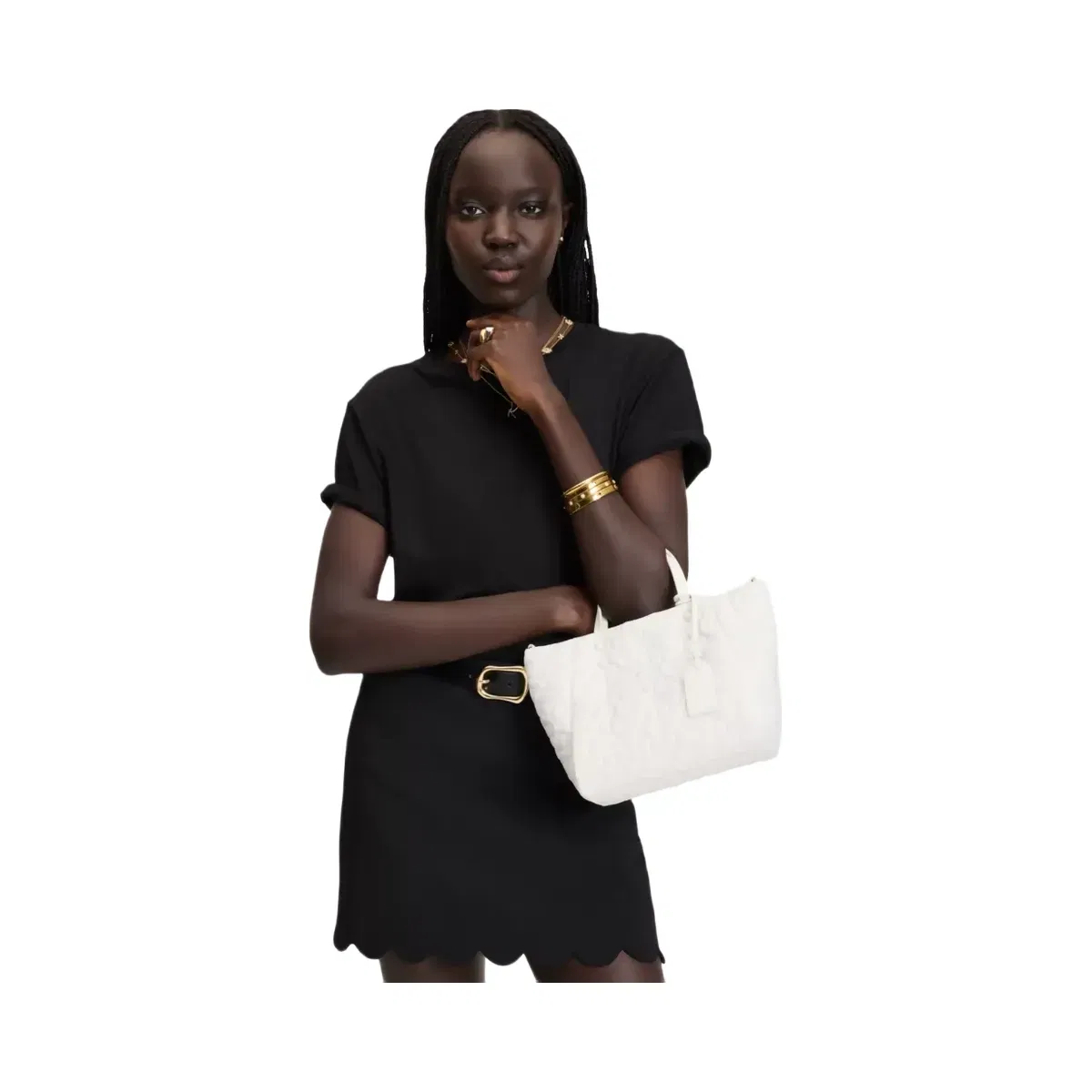 Kate Spade Tilly Quilted Small Tote Bag White Dove