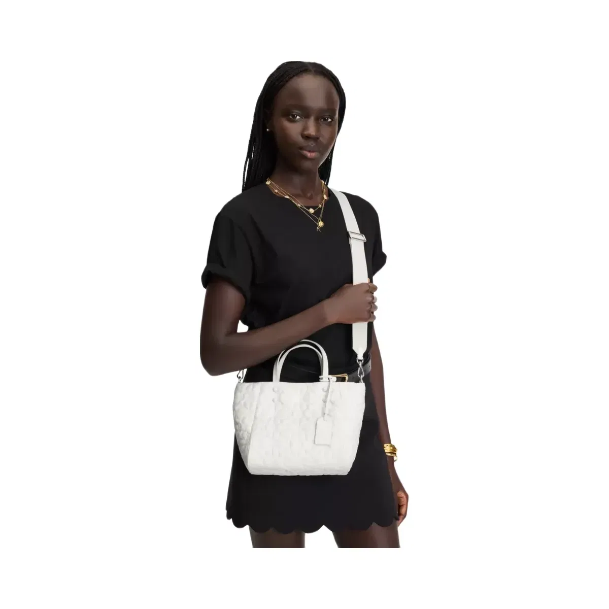 Kate Spade Tilly Quilted Small Tote Bag White Dove
