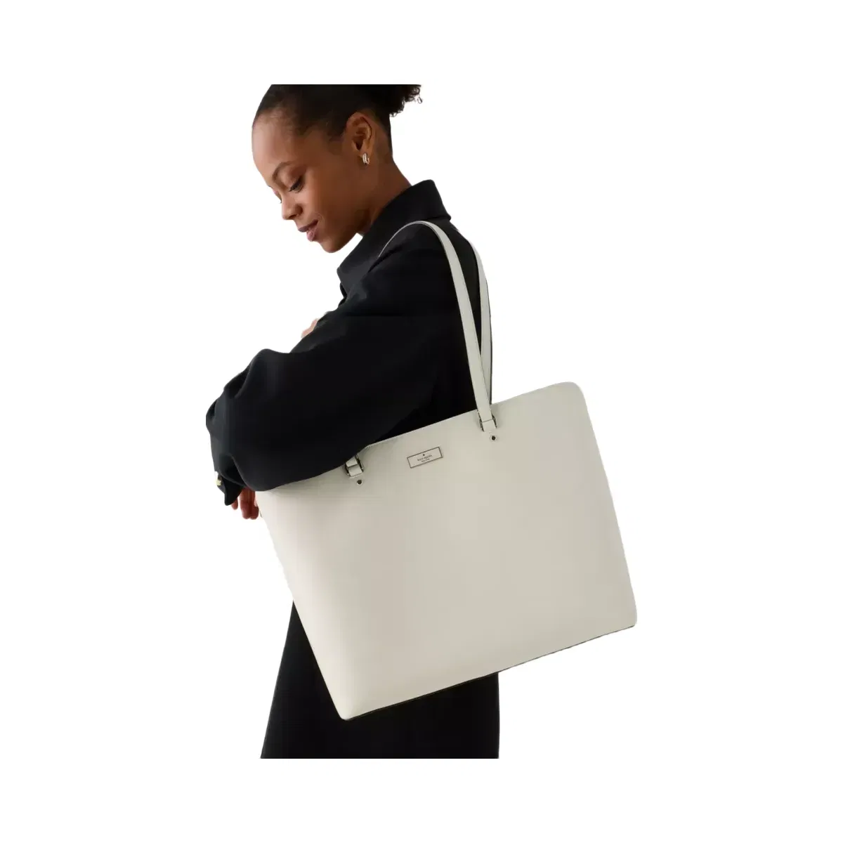 Kate Spade Bridget Crinkle Patent Large Tote Meringue