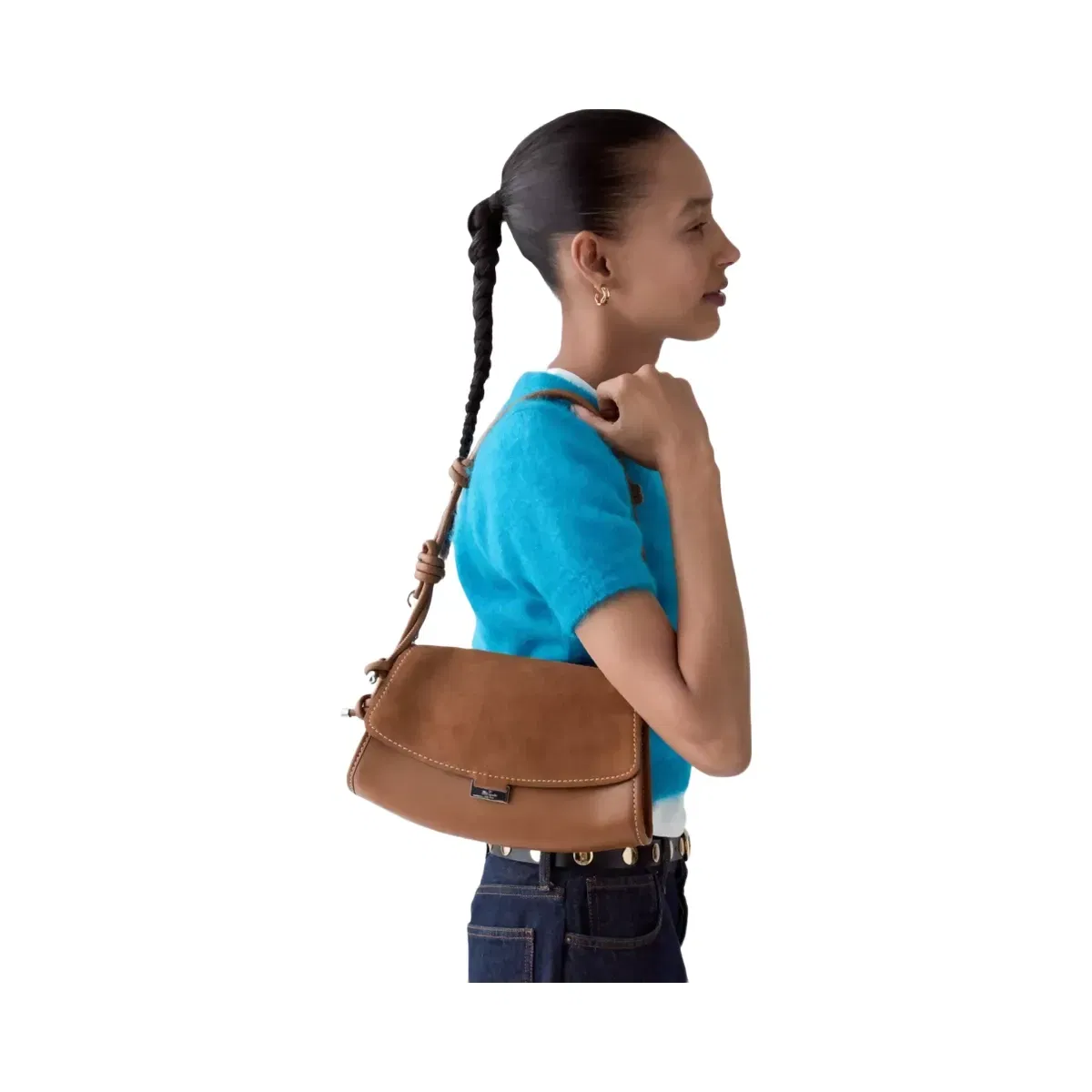 Kate Spade Ali Suede Shoulder Bag Warm Gingerbread