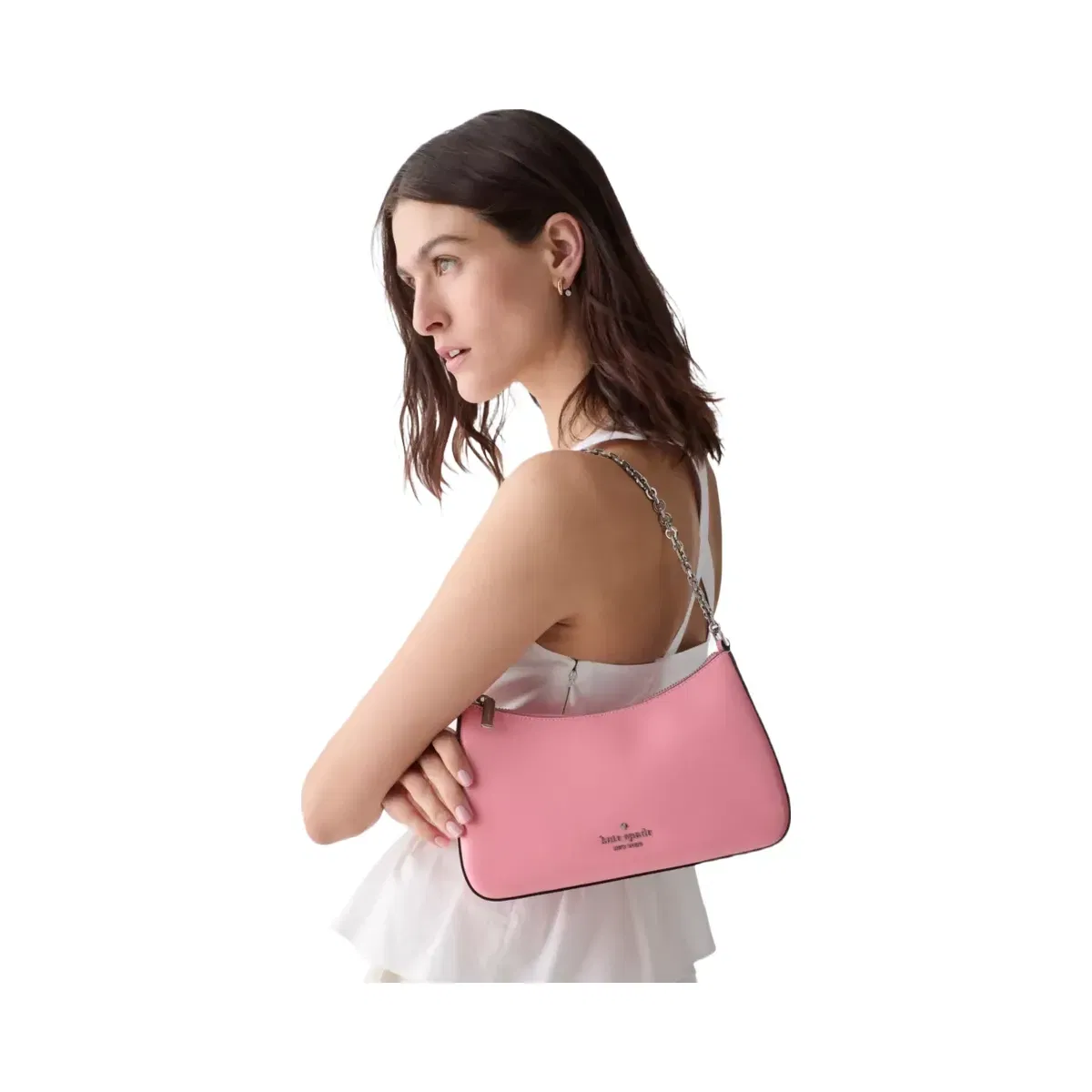 Kate Spade Margot Textured Leather Medium Convertible Crossbody Grapefruit Soda