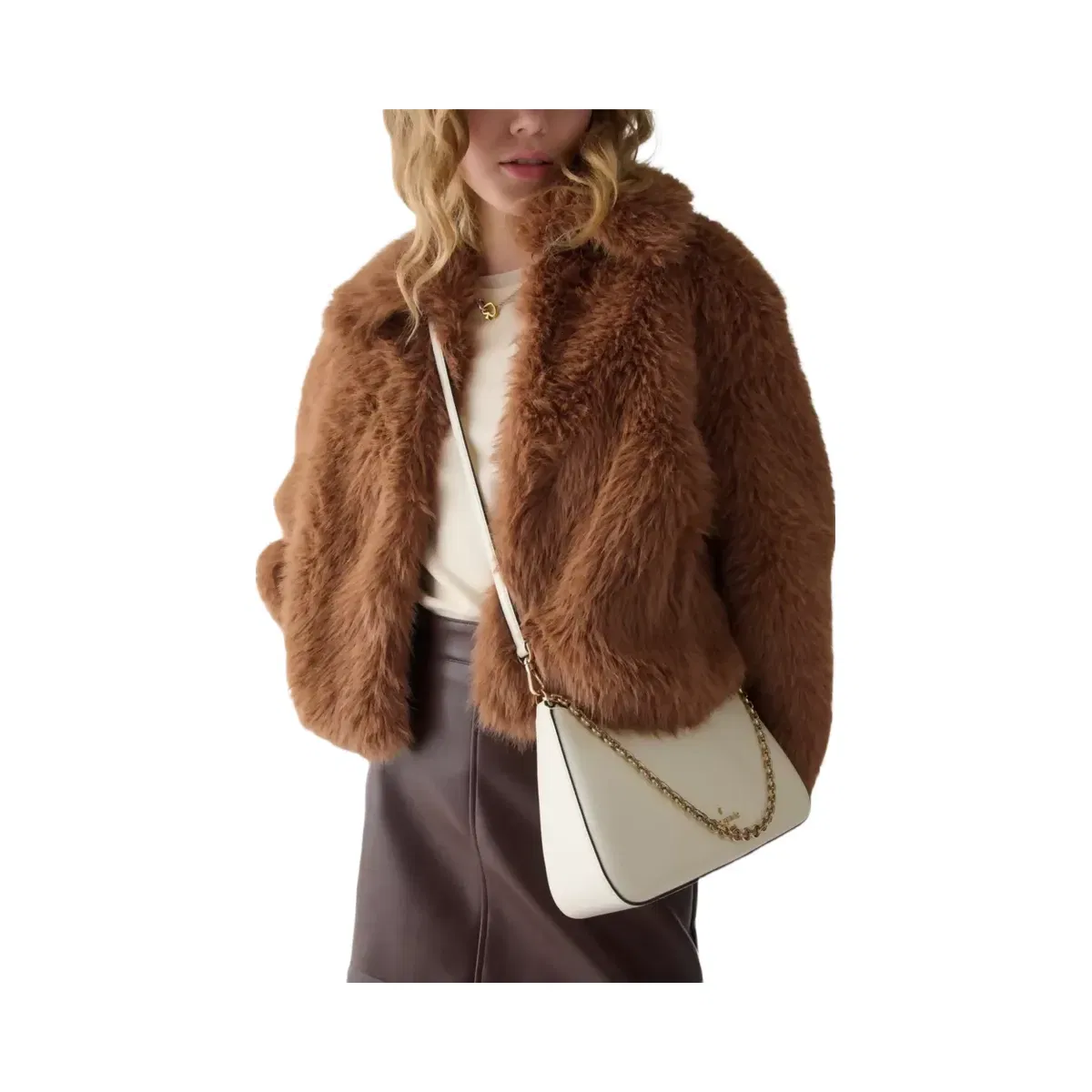 Kate Spade Margot Textured Leather Medium Convertible Crossbody Meringue