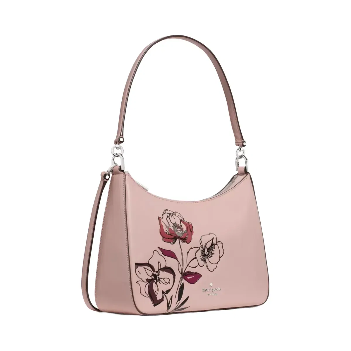 Kate Spade Margot Floral Medium Shoulder Bag Rose Smoke Multi
