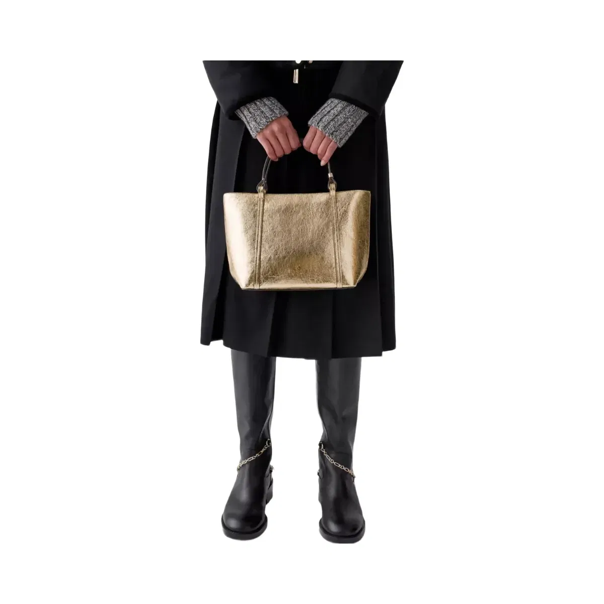 Kate Spade Marlowe Metallic Small Tote Bag Gold