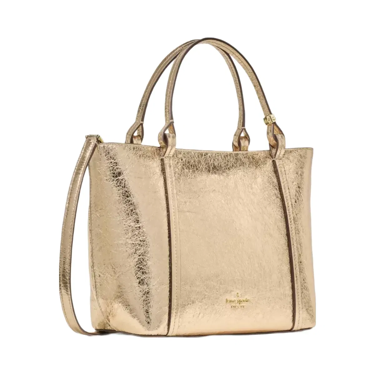 Kate Spade Marlowe Metallic Small Tote Bag Gold