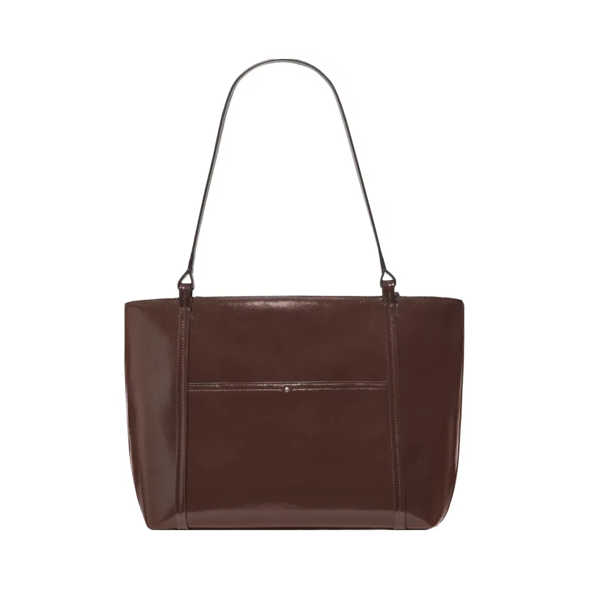 Kate Spade Marlowe Shiny Leather Tote Bag Hot Fudge