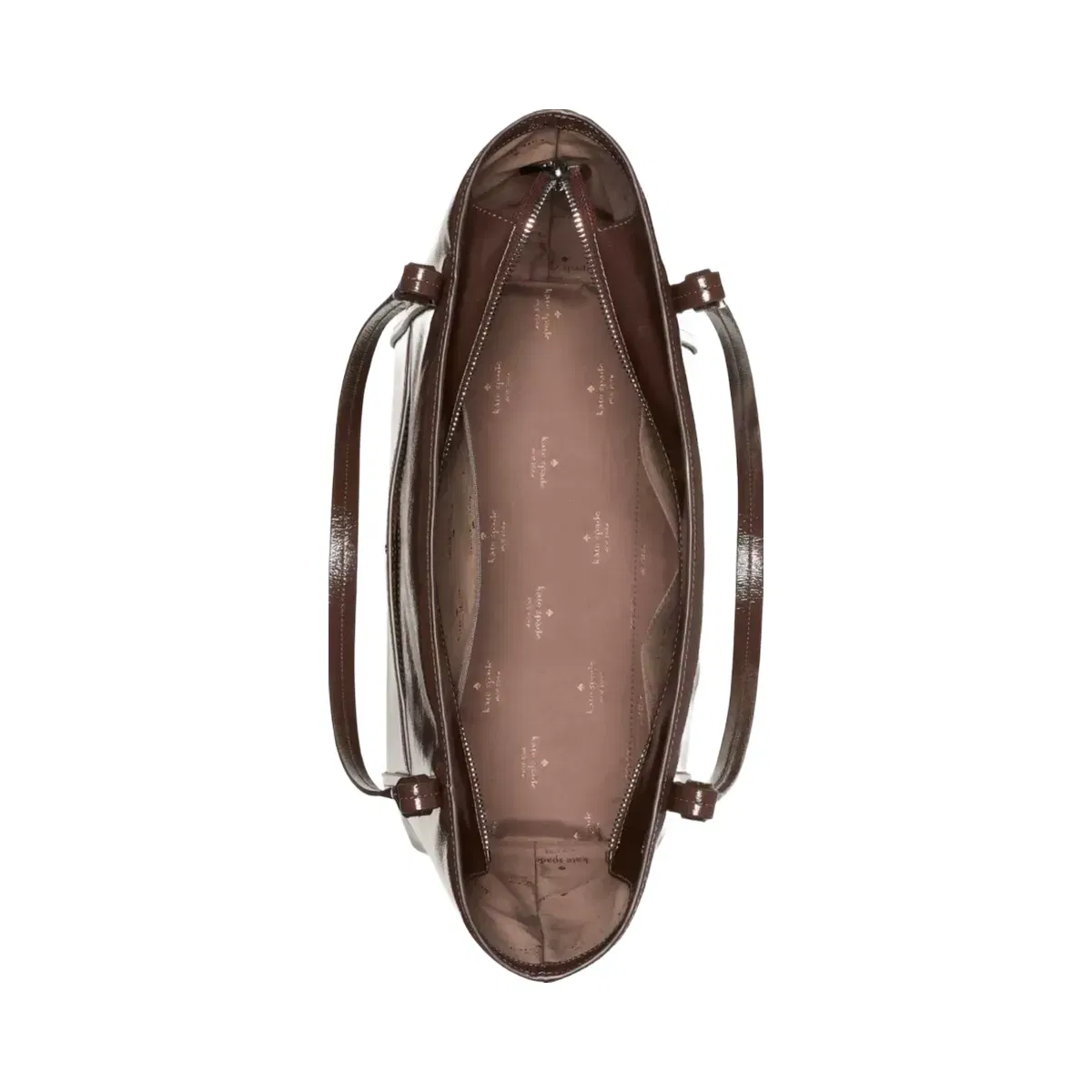 Kate Spade Marlowe Shiny Leather Tote Bag Hot Fudge