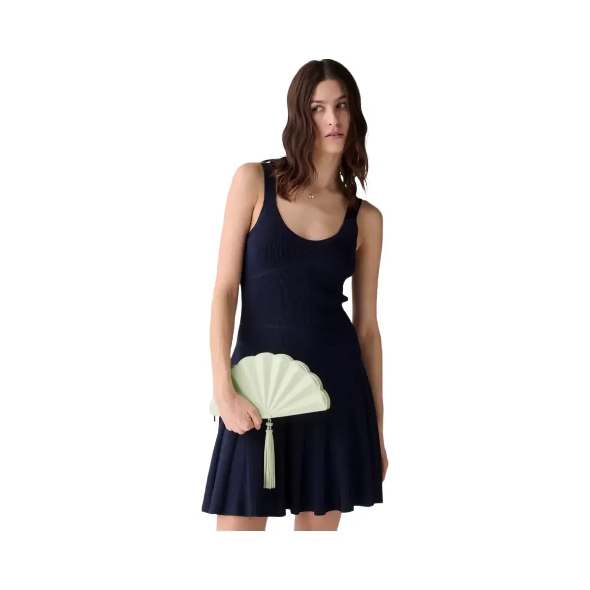 Kate Spade Lotus Fan Clutch Bag Lime Frosting