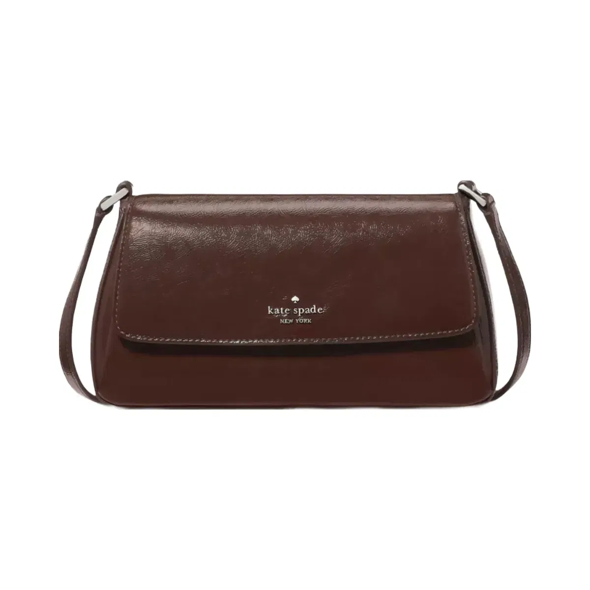 Kate Spade Sutton Shiny Mini Crossbody Bag Hot Fudge