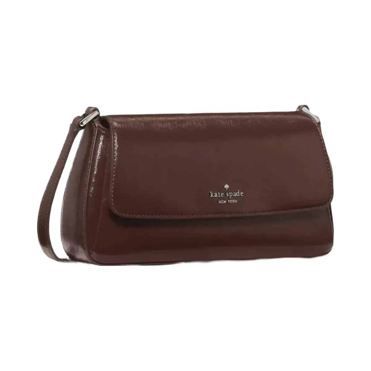 Kate Spade Sutton Shiny Mini Crossbody Bag Hot Fudge