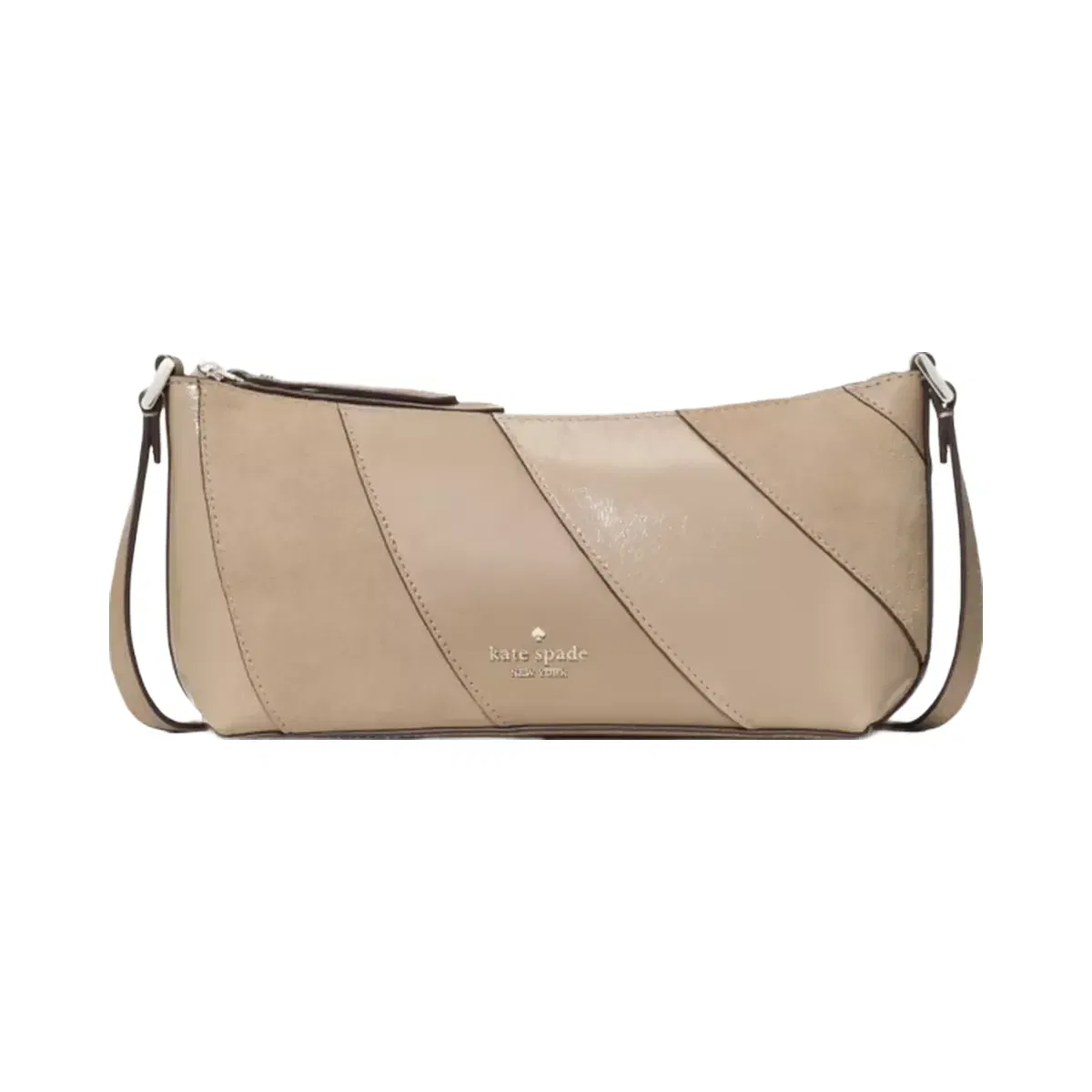 Kate Spade Lenox Suede Mix Mini Crossbody Bag Timeless Taupe Multi