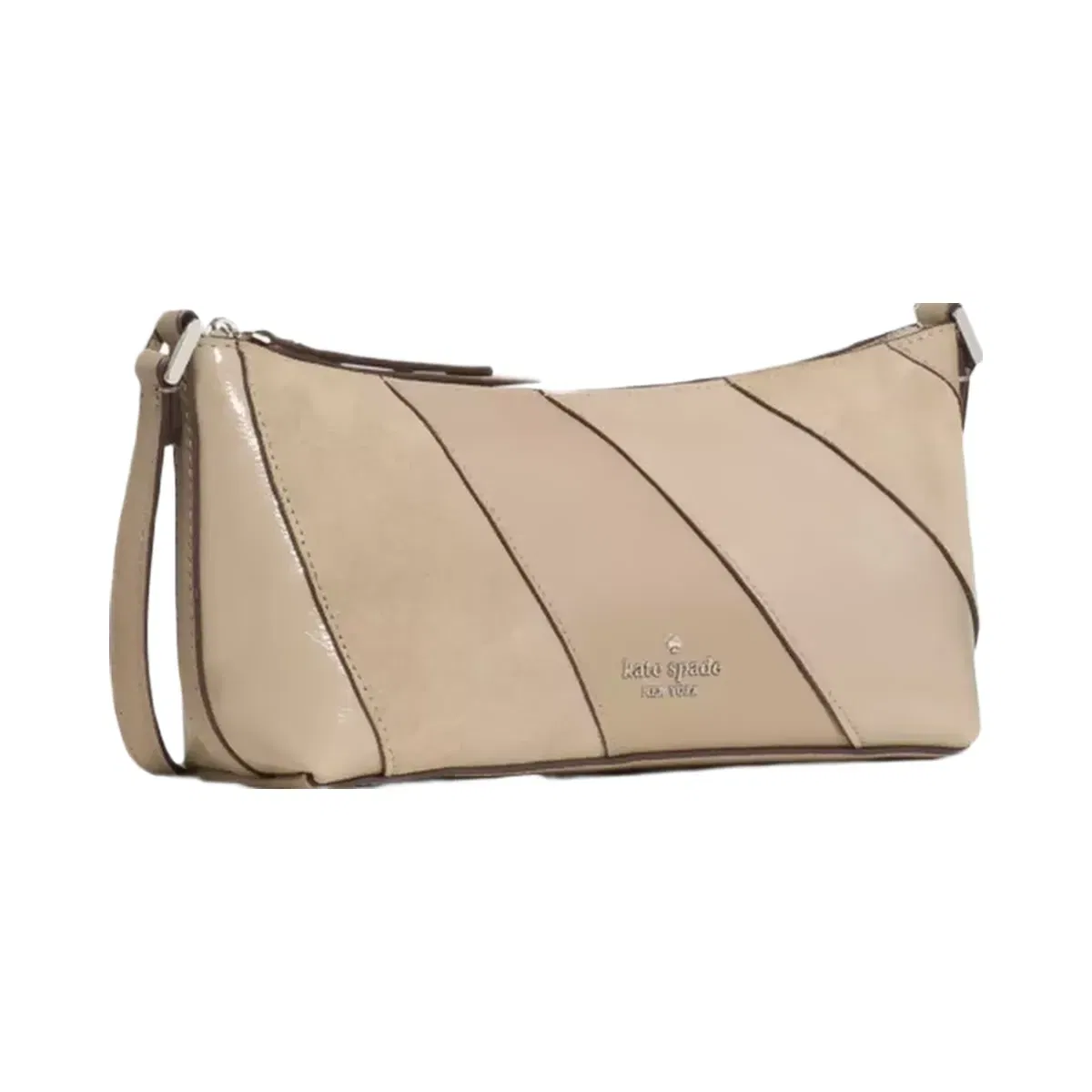 Kate Spade Lenox Suede Mix Mini Crossbody Bag Timeless Taupe Multi